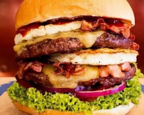 hamburger jako fast food na potencję